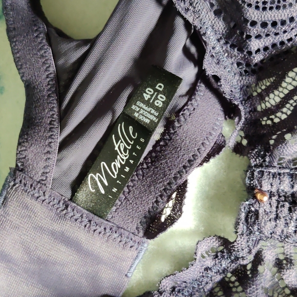 NWT Montelle Muse London Fog Lace Underwire bra 40D - Picture 3 of 6